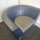 Reception area sofa in blue and black by Orangebox Cwtch