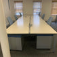 Used Six Person Pod Bench Desking System -  1600mm Tabletop - 480cm x 160cm