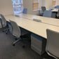 Used Six Person Pod Bench Desking System -  1600mm Tabletop - 480cm x 160cm