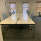 Used Six Person Pod Bench Desking System -  1600mm Tabletop - 480cm x 160cm