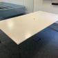 White boardroom table, seats 10 - 12 persons, 320cm x 120cm