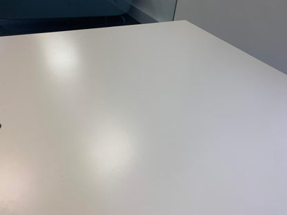 White boardroom table, seats 10 - 12 persons, 320cm x 120cm