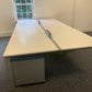 Used 4 Seater Office Bench Desk 160cm x 320cm - White desks - Corporate Officespace