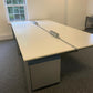 Used 4 Seater Office Bench Desk 160cm x 320cm - White desks - Corporate Officespace