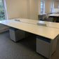 Used 4 Seater Office Bench Desk 160cm x 320cm - White desks - Corporate Officespace