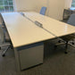 Used 4 Seater Office Bench Desk 160cm x 320cm - White desks - Corporate Officespace