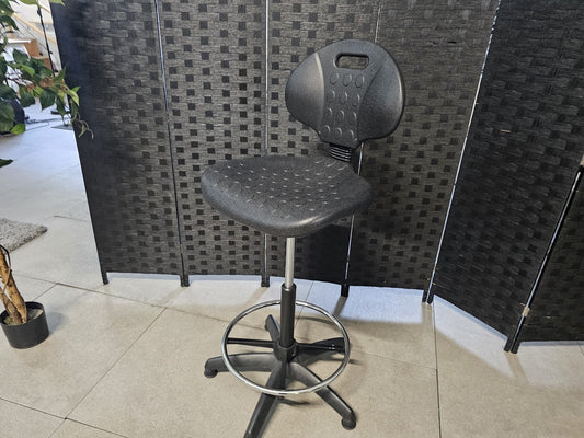 High Adjustable Ergonomic Draughtsman Chair With Chrome Footrest - Drafting Chair Industrial/Lab