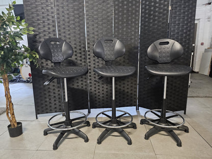 High Adjustable Ergonomic Draughtsman Chair With Chrome Footrest - Drafting Chair Industrial/Lab