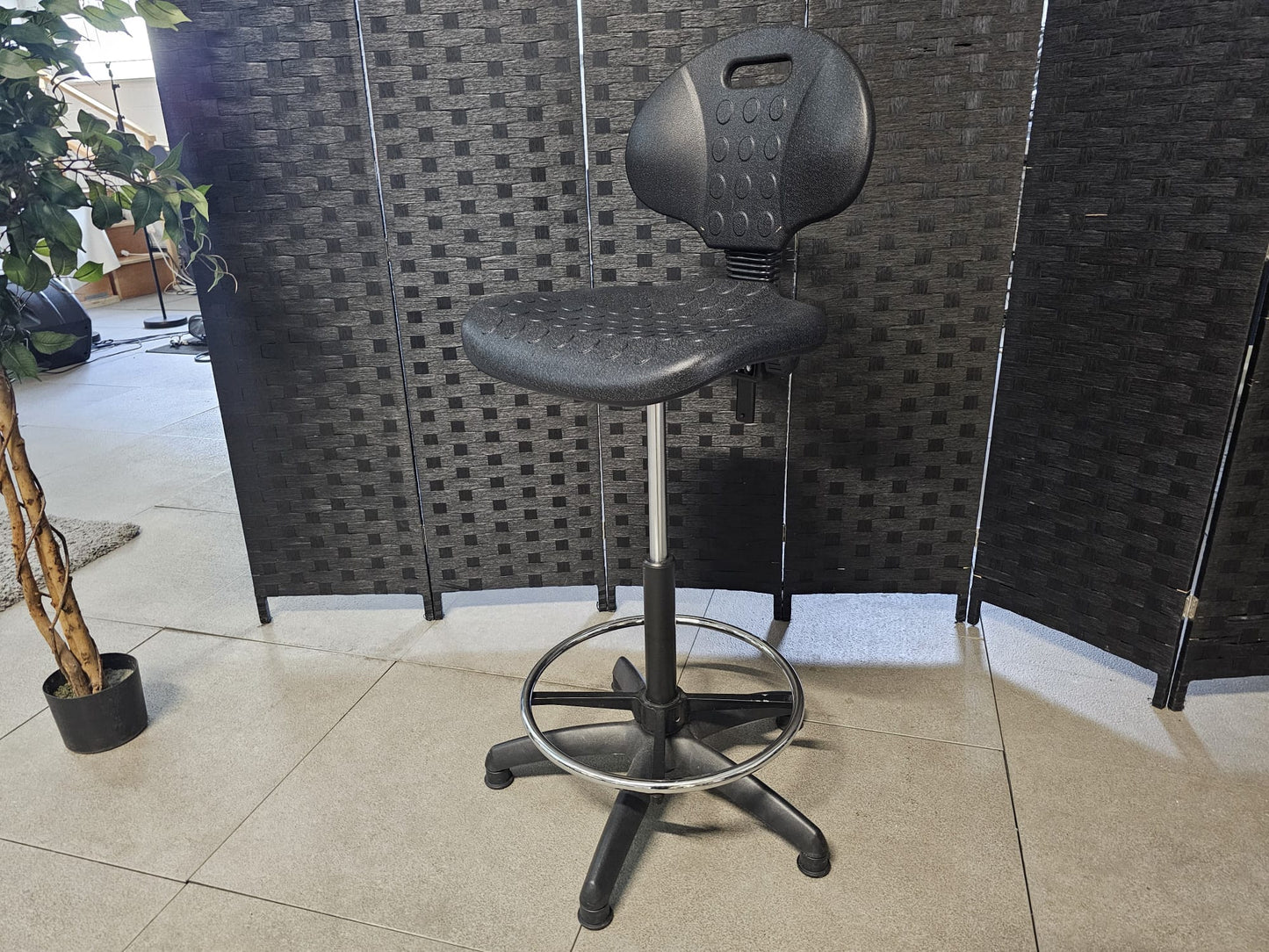High Adjustable Ergonomic Draughtsman Chair With Chrome Footrest - Drafting Chair Industrial/Lab
