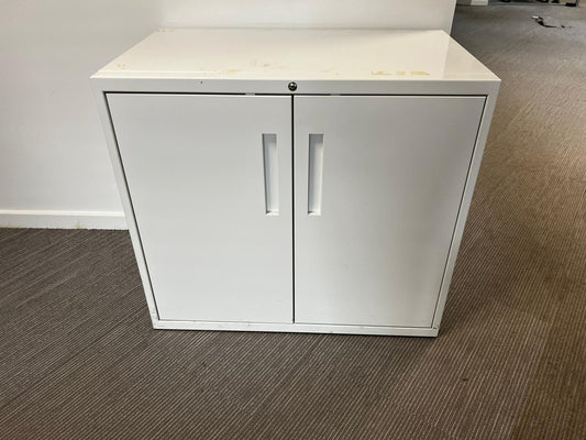 White Office cupboard, storage cabinet with adjustable shelf 80cm x 48cm H: 72cm