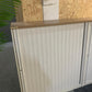 White office cabinet, storage unit, rolling door sliding door cupboard 110cm x 53cm H:123cm