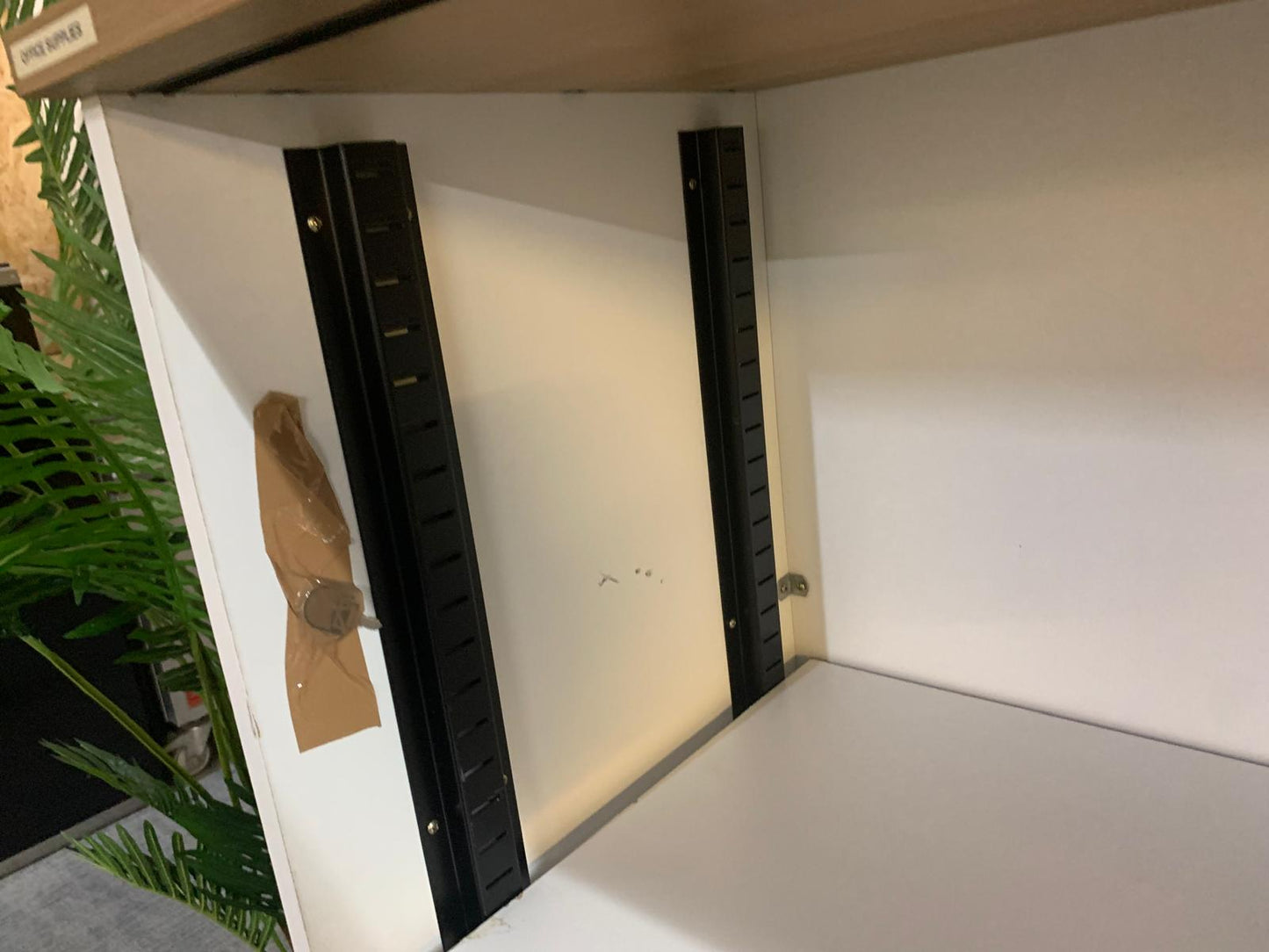 White office cabinet, storage unit, rolling door sliding door cupboard 110cm x 53cm H:123cm