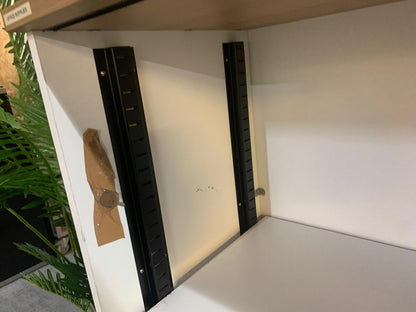 White office cabinet, storage unit, rolling door sliding door cupboard 110cm x 53cm H:123cm