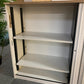 White office cabinet, storage unit, rolling door sliding door cupboard 110cm x 53cm H:123cm