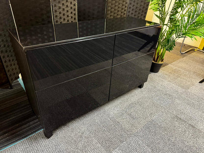 Ikea BESTÅ Storage combination w doors/drawers,  black-brown 120cm x 42cm x 74 cm