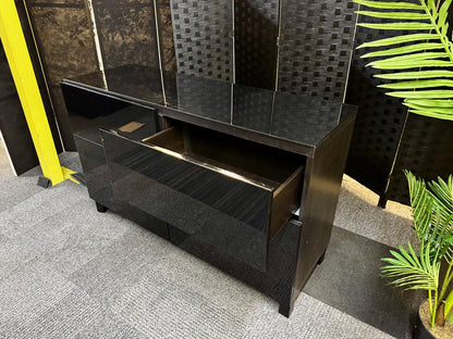 Ikea BESTÅ Storage combination w doors/drawers,  black-brown 120cm x 42cm x 74 cm