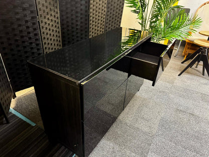 Ikea BESTÅ Storage combination w doors/drawers,  black-brown 120cm x 42cm x 74 cm