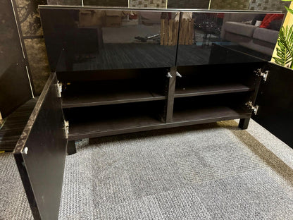 Ikea BESTÅ Storage combination w doors/drawers,  black-brown 120cm x 42cm x 74 cm