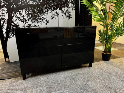 Ikea BESTÅ Storage combination w doors/drawers,  black-brown 120cm x 42cm x 74 cm