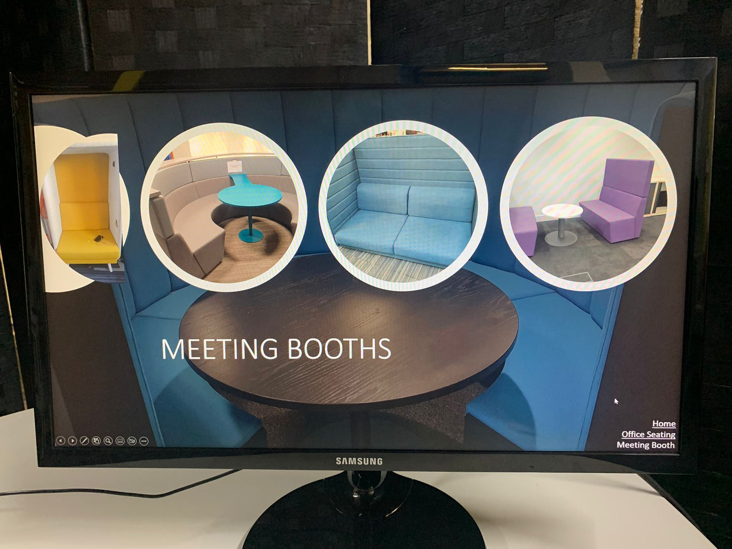 SAMSUNG S22F350FH Monitor, RGB and HDMI port, 22 inch for office, school, reception