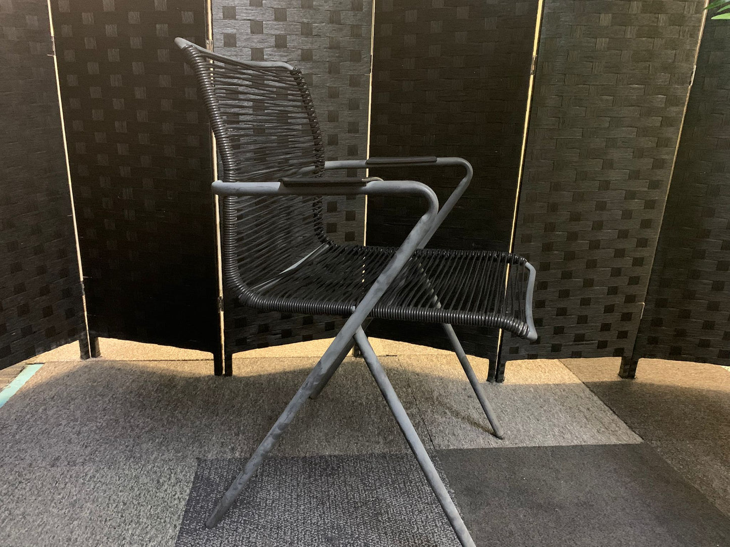Garden Chair Steel Frame Rope  Weatherproof Easy Care Modern Design