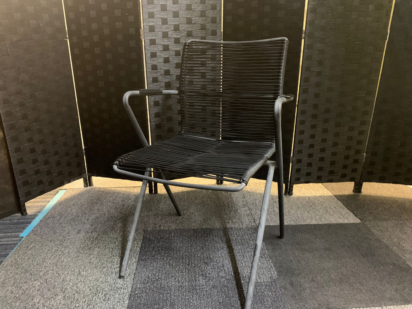 Garden Chair Steel Frame Rope  Weatherproof Easy Care Modern Design
