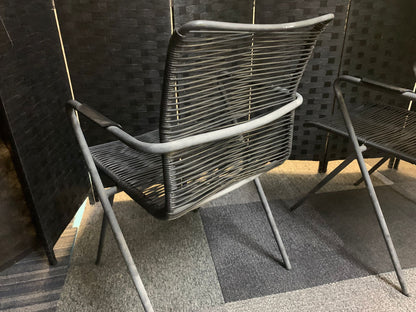 Garden Chair Steel Frame Rope  Weatherproof Easy Care Modern Design