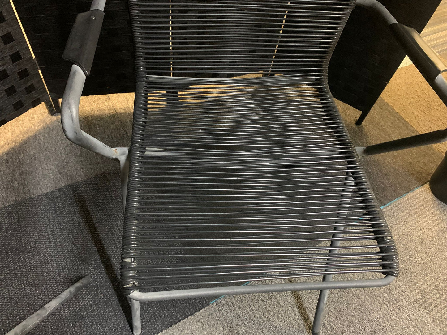 Garden Chair Steel Frame Rope  Weatherproof Easy Care Modern Design