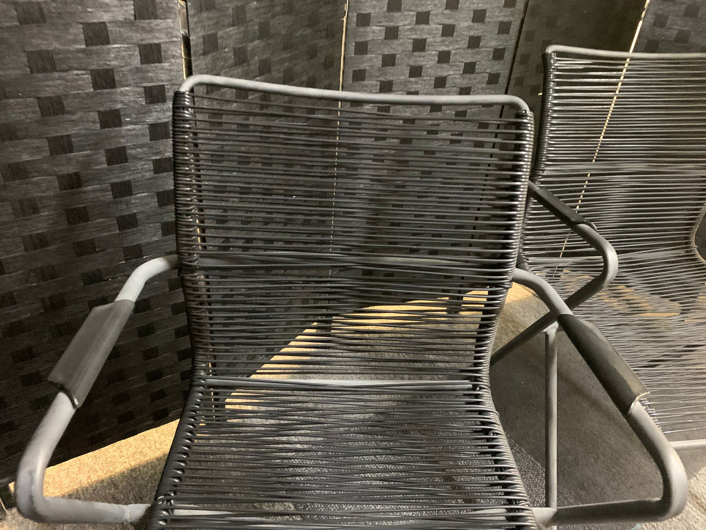 Garden Chair Steel Frame Rope  Weatherproof Easy Care Modern Design