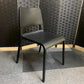 Preowned Chair Black  Plastic Back Adult Dining Meeting Training Stacking