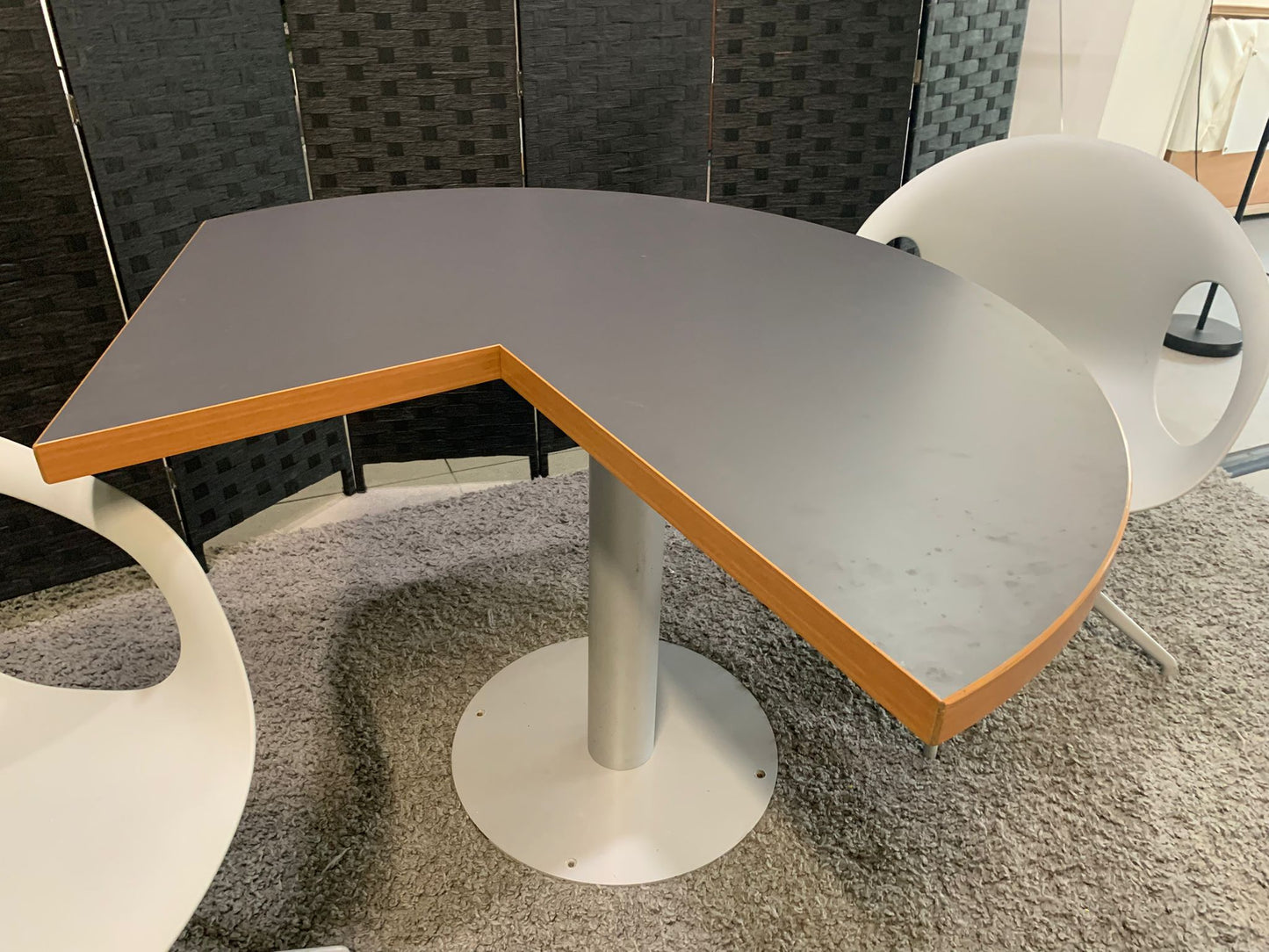 Modern grey finish breakout table 120cm diameter