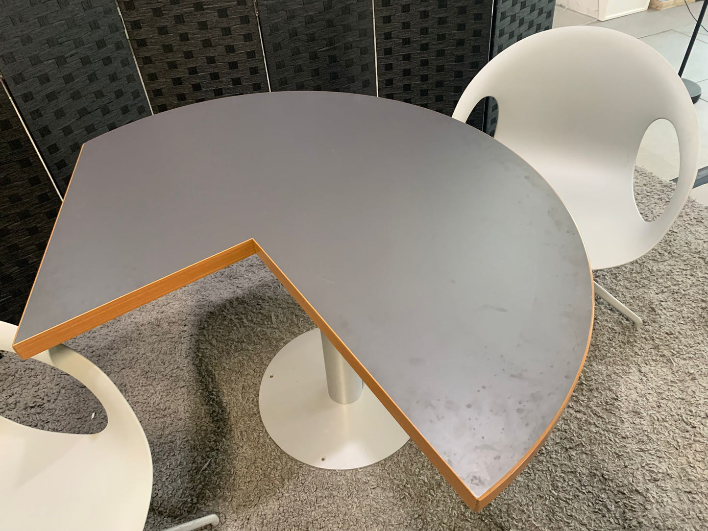 Modern grey finish breakout table 120cm diameter