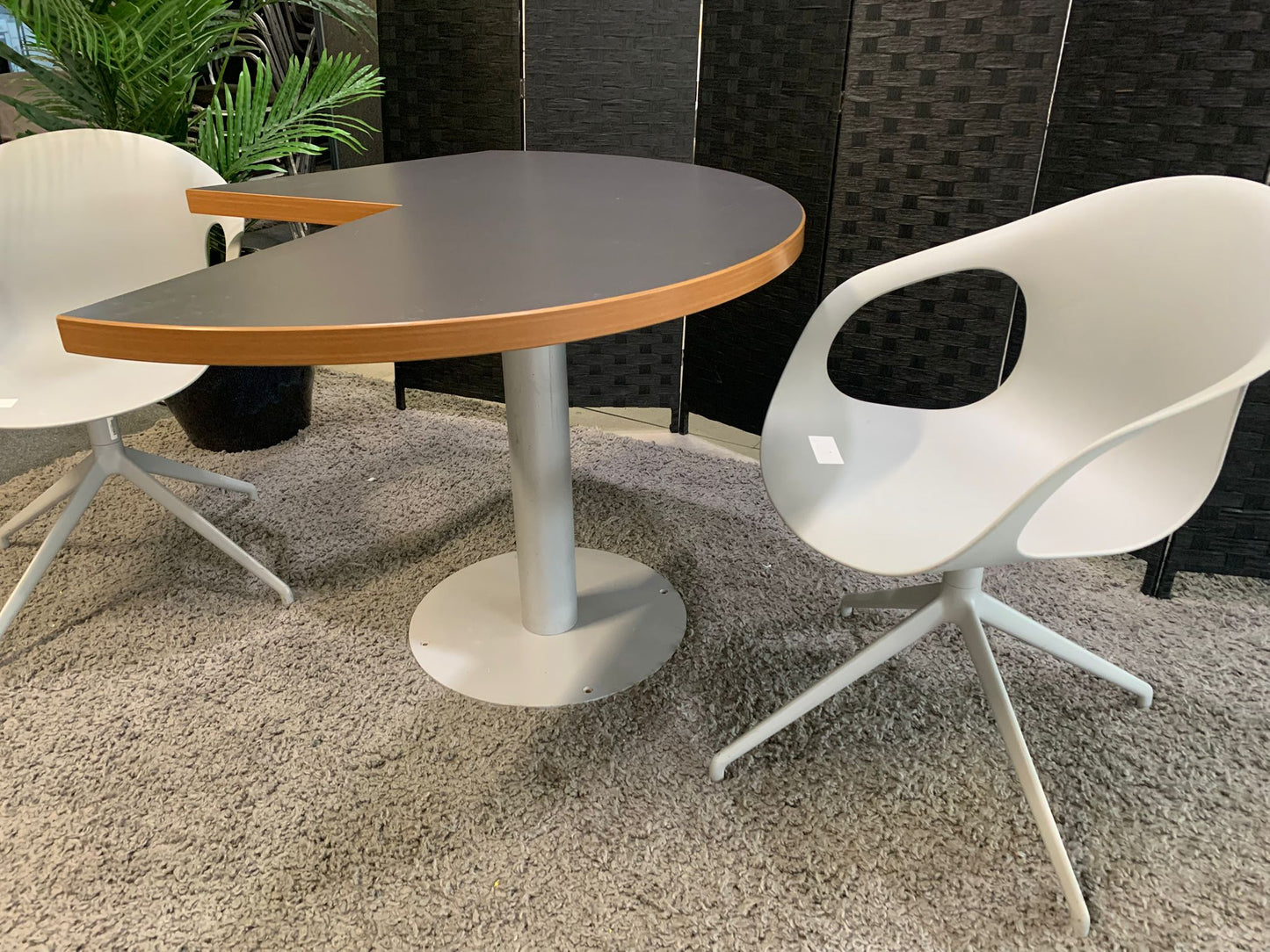 Modern grey finish breakout table 120cm diameter