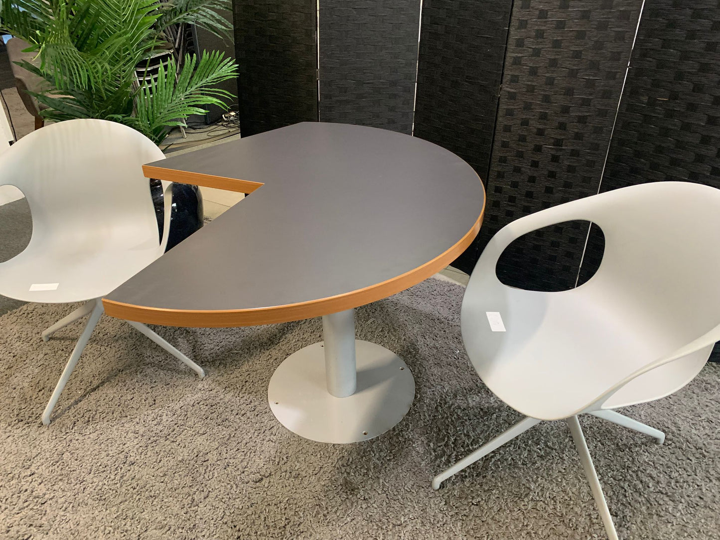 Modern grey finish breakout table 120cm diameter