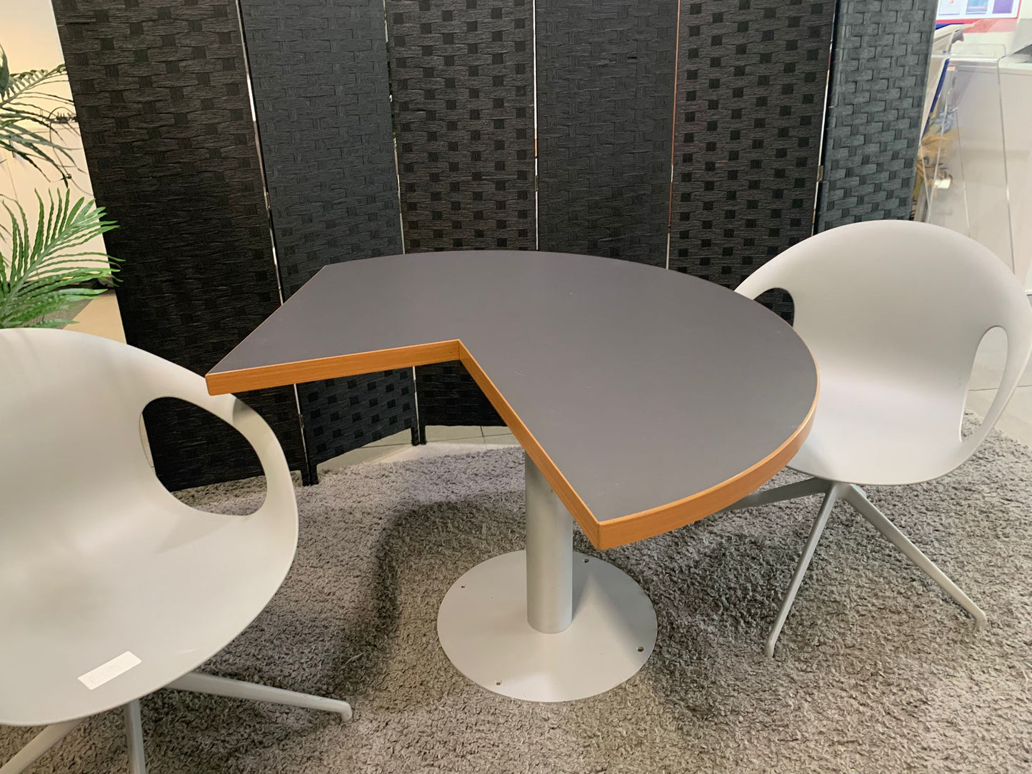 Modern grey finish breakout table 120cm diameter