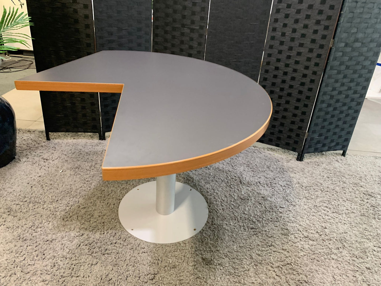 Modern grey finish breakout table 120cm diameter