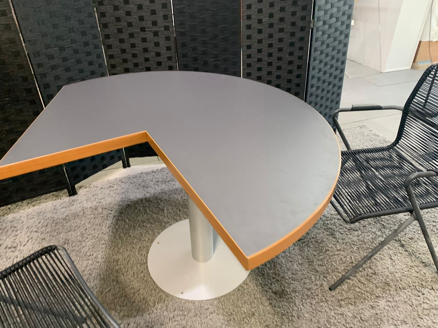 Modern grey finish breakout table 120cm diameter