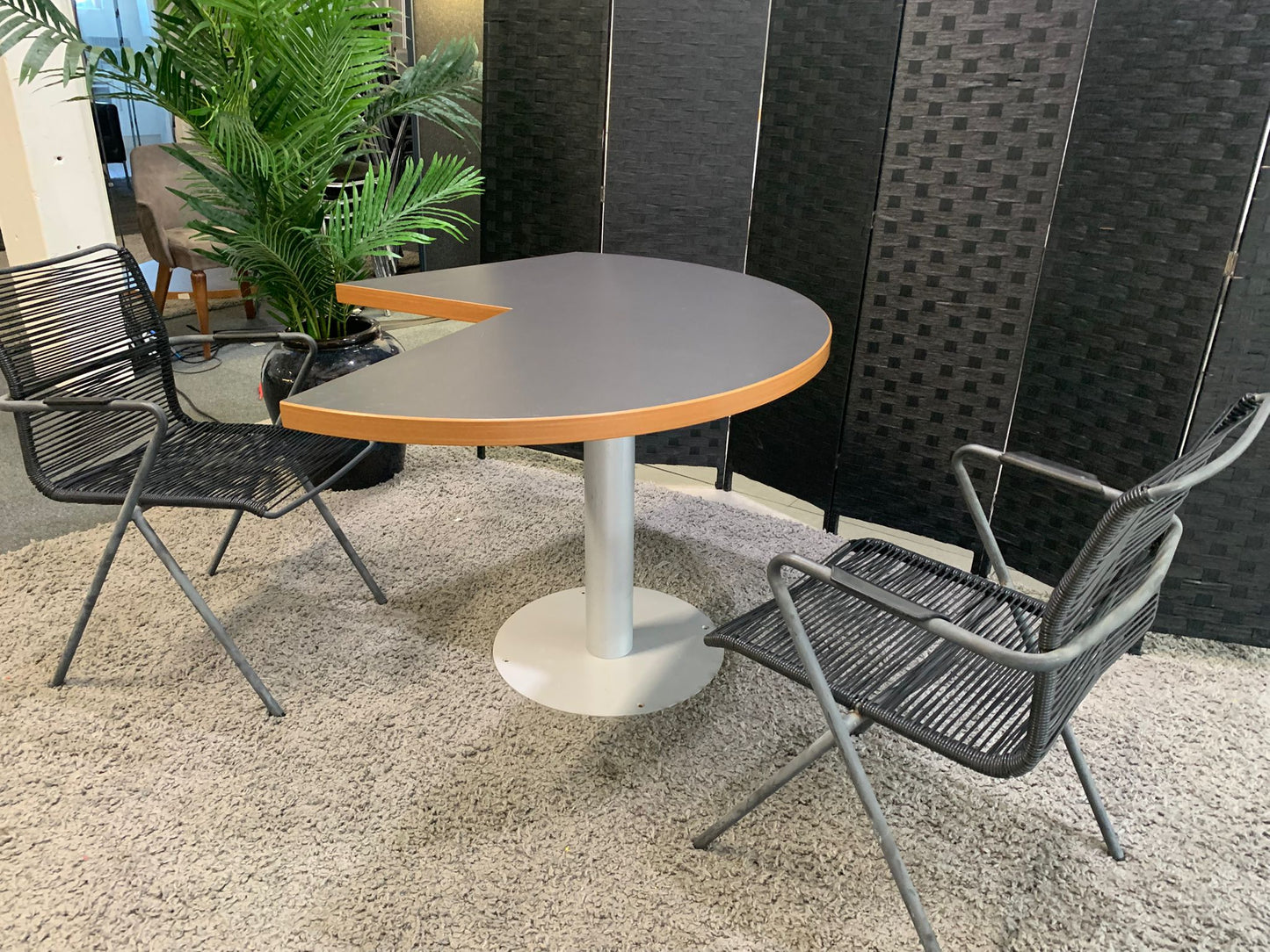Modern grey finish breakout table 120cm diameter