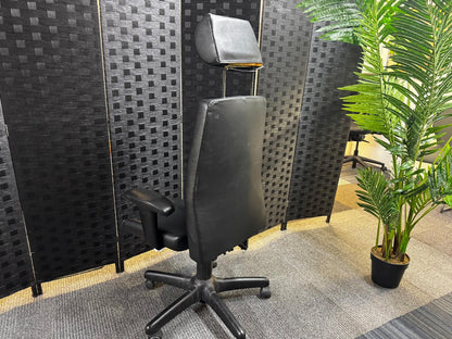 Black Executive Swivel Chair with headrest