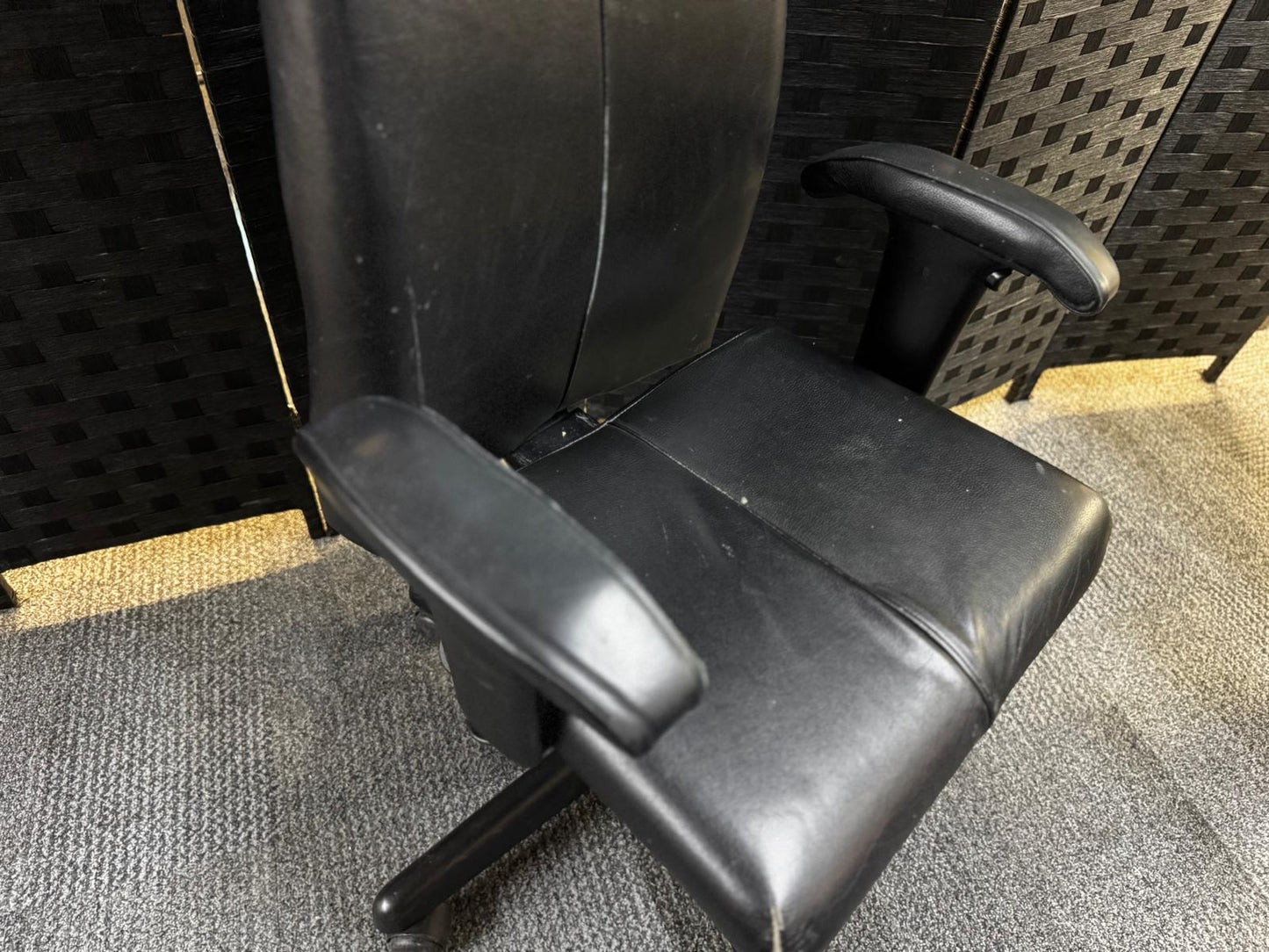 Black Executive Swivel Chair with headrest