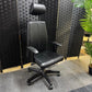 Black Executive Swivel Chair with headrest