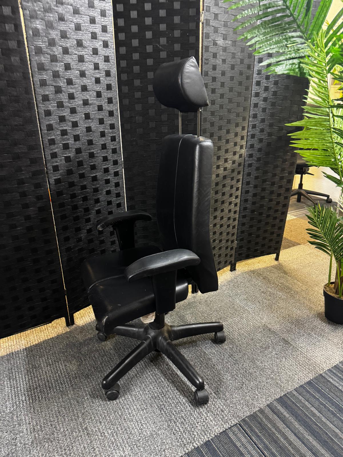 Black Executive Swivel Chair with headrest