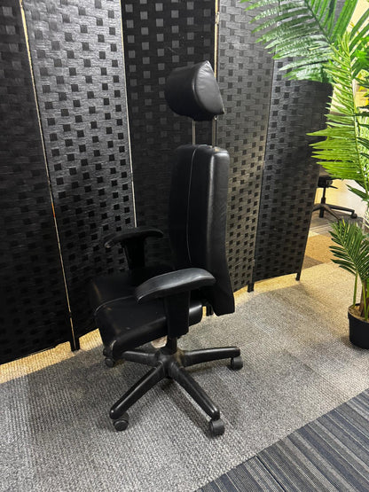 Black Executive Swivel Chair with headrest