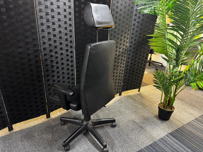 Black Executive Swivel Chair with headrest