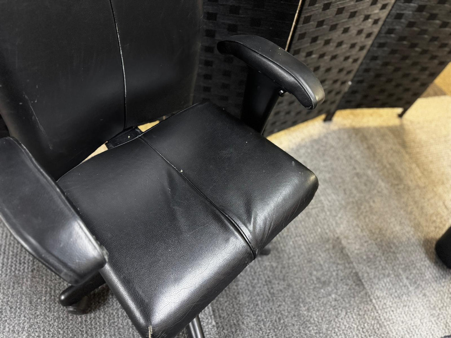 Black Executive Swivel Chair with headrest