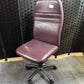 Used Leather Office Swivel Chair in Purple - no arms