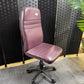 Used Leather Office Swivel Chair in Purple - no arms