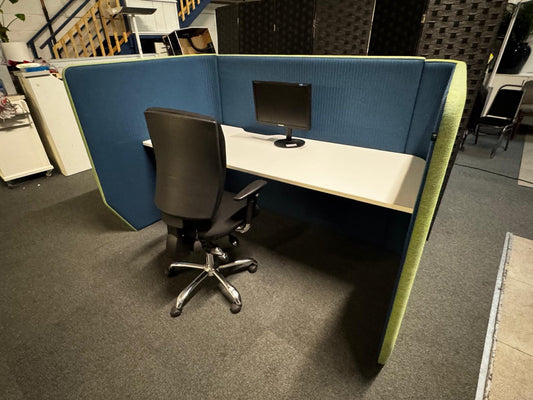 Rectangular Workstation Pod Cubbi desk table Privacy office space DEN Booth