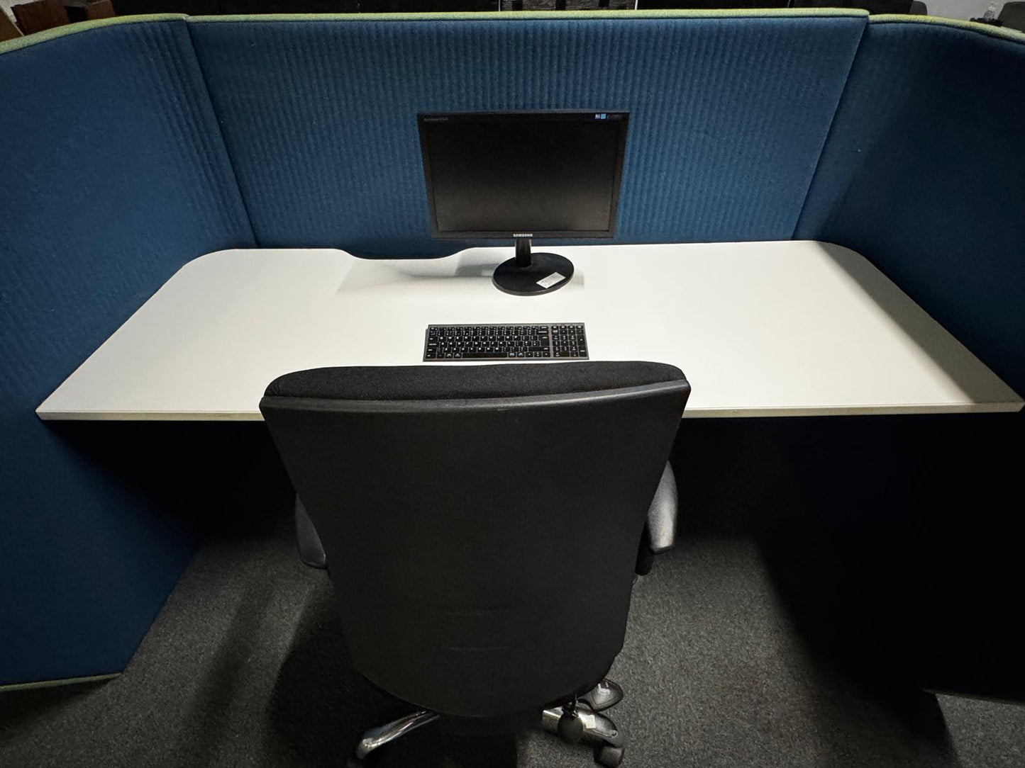 Rectangular Workstation Pod Cubbi desk table Privacy office space DEN Booth