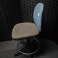 High Ergonomic Operators Drafting Chair without Arms in Grey and Blue